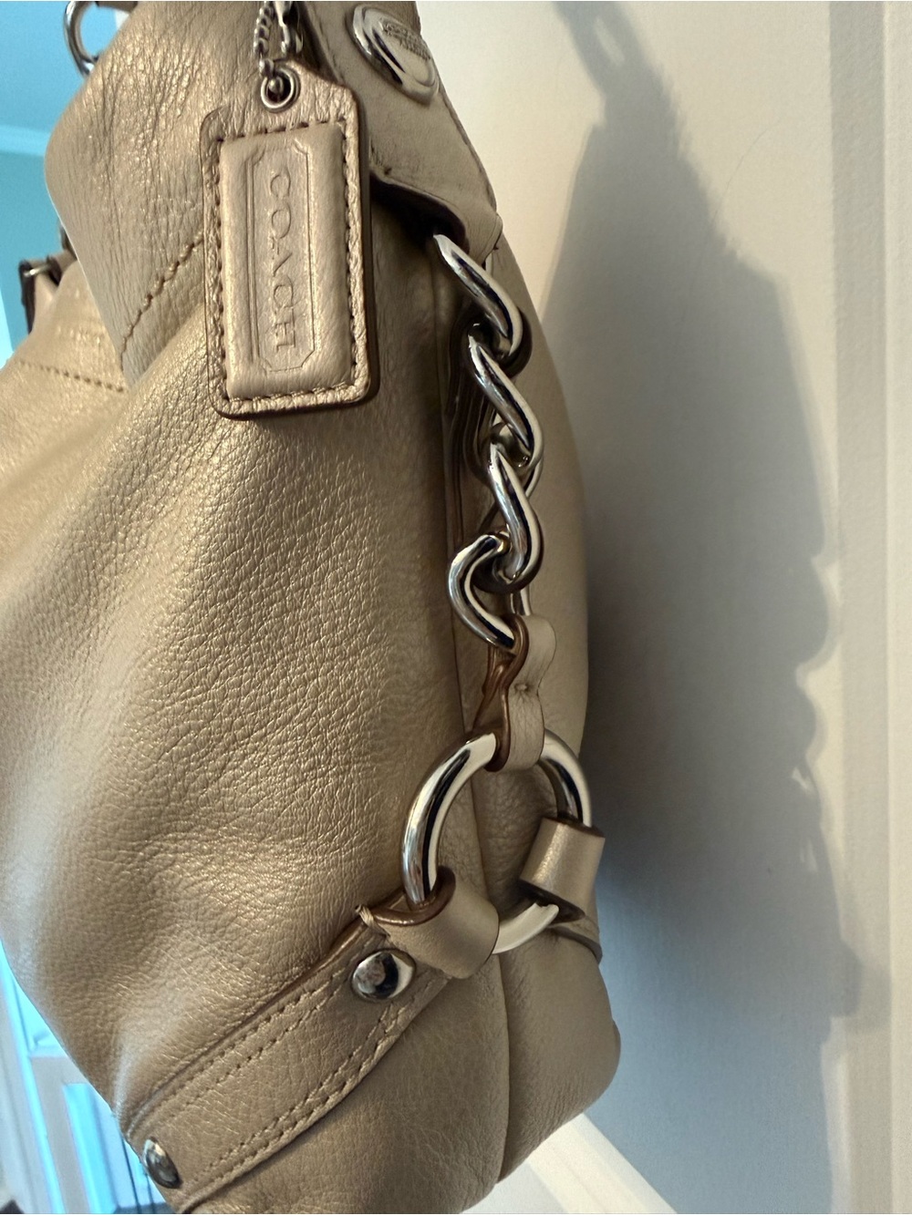 Coach Carly Leather Hobo Shoulder Bag Y2K - Picture 7 of 10